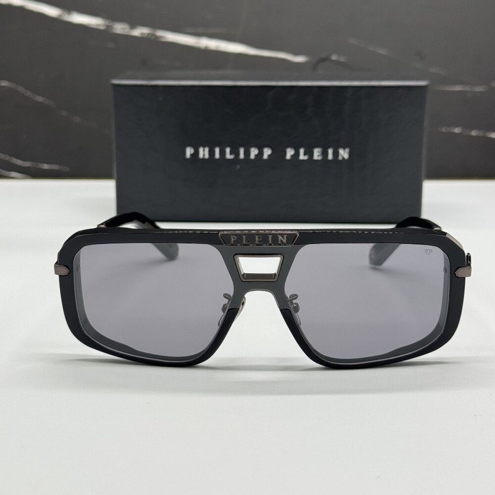 NEW PHILIPP PLEIN SPP008M 700X BLACK MEN SUNGLASSES